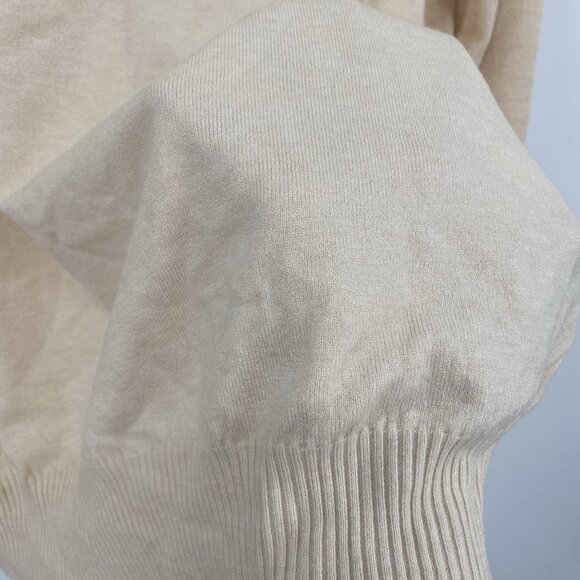 SANGTREE Women's XXL Soft Turtleneck Sweater Heather Cream Lightweight Viscose - Picture 8 of 8